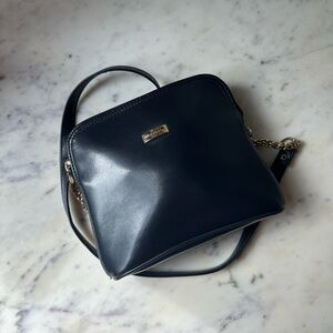 Vintage Liz Claiborne  Navy Bag with Gold Chain